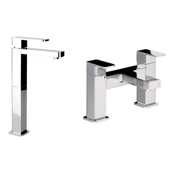 Abode Fervour Bathroom Chrome Tap Pack (Tall Basin Mixer & Bath Filler) - Chrome Abode Fervour Bathroom Chrome Tap Pack (Tall Basin Mixer & Bath Filler) - Chrome