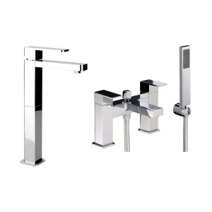 Abode Fervour Pack Offer 4 (Tall Basin Mixer & Bath/Shower Mixer) - Chrome