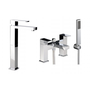 Abode Fervour Bathroom Chrome Pack (Tall Basin Mixer & Bath/Shower Mixer) Abode Fervour Bathroom Chrome Pack (Tall Basin Mixer & Bath/Shower Mixer)