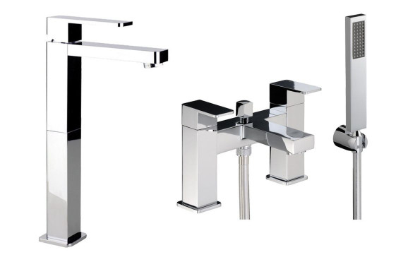Abode Fervour Pack Offer 4 (Tall Basin Mixer & Bath/Shower Mixer) - Chrome