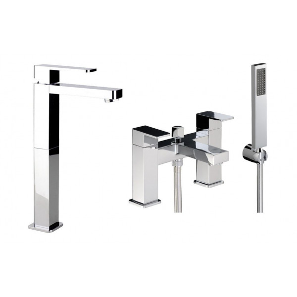 Abode Fervour Bathroom Chrome Pack (Tall Basin Mixer & Bath/Shower Mixer) Abode Fervour Bathroom Chrome Pack (Tall Basin Mixer & Bath/Shower Mixer)