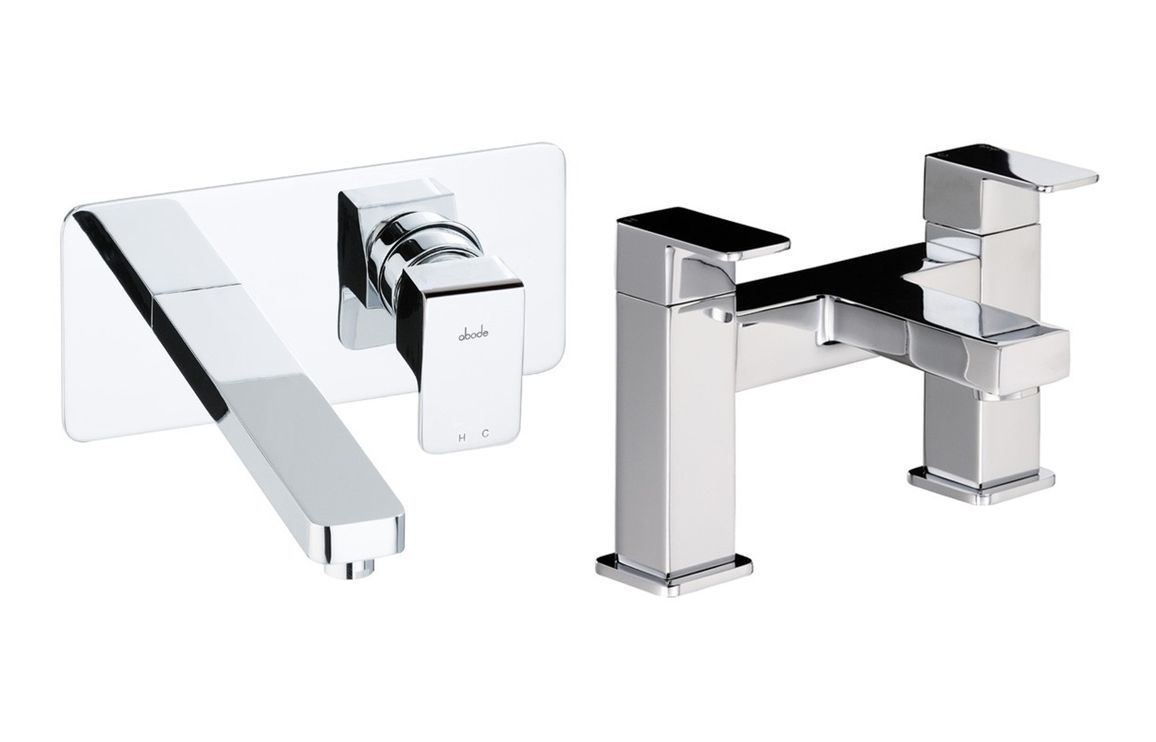 Abode Fervour Pack Offer 5 (Wall Mounted Basin Mixer & Bath Filler) - Chrome