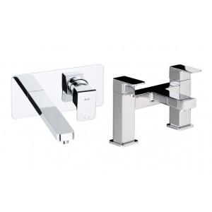 Abode Fervour Pack Offer 5 (Wall Mounted Basin Mixer & Bath Filler) - Chrome