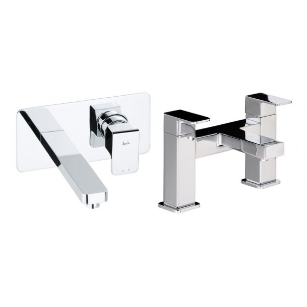 Abode Fervour Chrome Bathroom Tap Pack (Wall Mounted Basin Mixer & Bath Filler) Abode Fervour Chrome Bathroom Tap Pack (Wall Mounted Basin Mixer & Bath Filler)