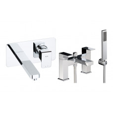 Abode Fervour Bathroom Chrome Tap Pack Offer (Wall Mounted Basin Mixer & Bath/Shower Mixer) Abode Fervour Bathroom Chrome Tap Pack Offer (Wall Mounted Basin Mixer & Bath/Shower Mixer)
