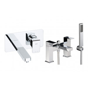 Abode Fervour Pack Offer 6 (Wall Mounted Basin Mixer & Bath/Shower Mixer) - Chrome