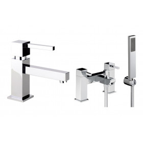 Abode Zeal Bathroom Chrome Tap Pack Offer (Basin Mixer & Bath/Shower Mixer) 