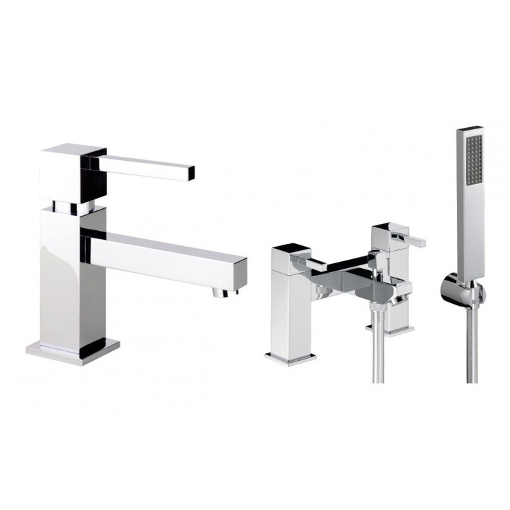Abode Zeal Bathroom Chrome Tap Pack Offer (Basin Mixer & Bath/Shower Mixer) 