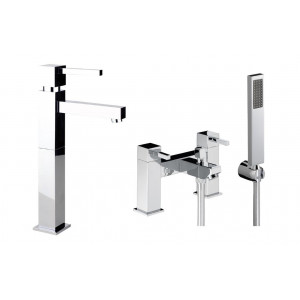 Abode Zeal Pack Offer 4 (Tall Basin Mixer & Bath/Shower Mixer) - Chrome
