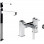 Abode Zeal Chrome Bathroom Tap Pack Offer (Tall Basin Mixer & Bath/Shower Mixer) - Chrome