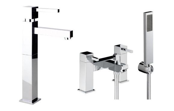 Abode Zeal Pack Offer 4 (Tall Basin Mixer & Bath/Shower Mixer) - Chrome