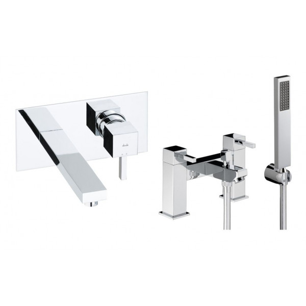 Abode Zeal Pack Offer 6 (Wall Mounted Basin Mixer & Bath/Shower Mixer) - Chrome Abode Zeal Pack Offer 6 (Wall Mounted Basin Mixer & Bath/Shower Mixer) - Chrome