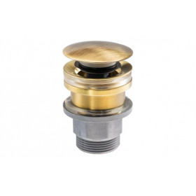 Abode Uno Basin Clicker Waste Universal - Antique Brass