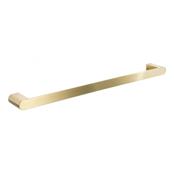 Abode Uno Single Towel Rail - Brushed Brass
