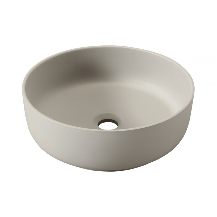 Abode Cava 375mm Round Basin - Pebble Grey
