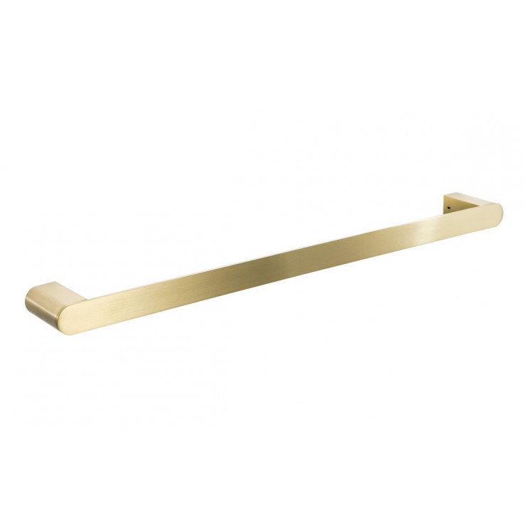 Abode Uno Single Towel Rail - Brushed Brass