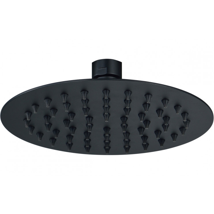 Aurora 250mm Round Ultraslim Showerhead - Matt Black