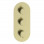 Aurora Thermostatic Two Outlet Triple Shower Valve - Brushed Brass