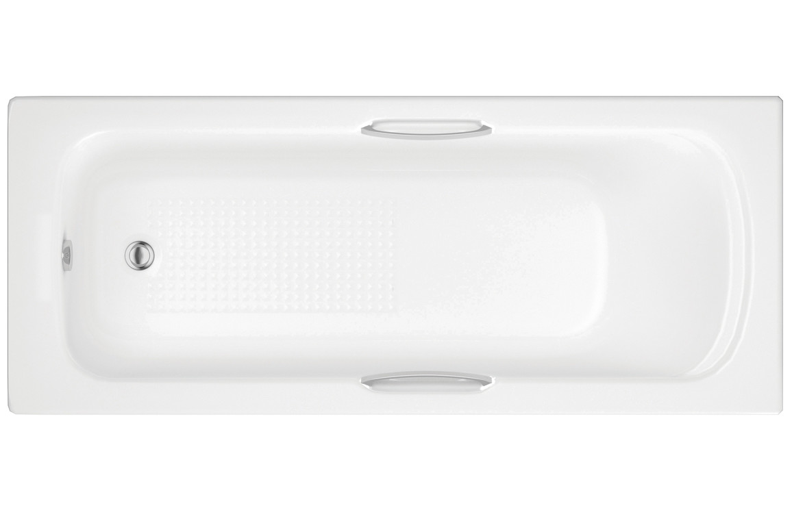 Granada II Single End Twin Grip Textured Base 8mm 1700x700x510mm 2TH Bath Granada II Single End Twin Grip Textured Base 8mm 1700x700x510mm 2TH Bath