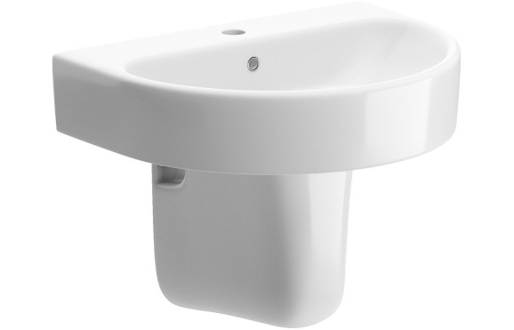 Cilantro 555x430mm 1TH Basin & Semi Pedestal