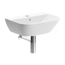 Cedarwood 450x320mm 1TH Cloakroom Basin & Chrome Bottle Trap