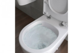 Cilantro Rimless Close Coupled Fully Shrouded WC & Soft Close Seat