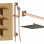 Cosmic Square Shower Valve & Kit Pack 3 - Brushed Bronze