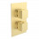 Cosmic Thermostatic Single Outlet Twin Shower Valve - Brushed Brass