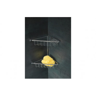 Elena 2-Tier Corner Shower Caddy - Chrome Elena 2-Tier Corner Shower Caddy - Chrome