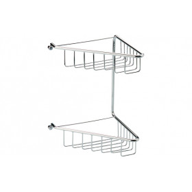 Elena 2-Tier Corner Shower Caddy - Chrome
