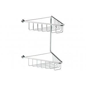 Elena 2-Tier Corner Shower Caddy - Chrome