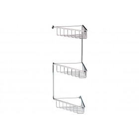 Elena 3-Tier Corner Shower Caddy - Chrome