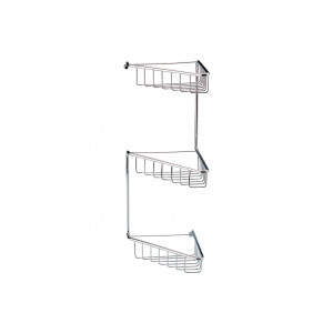 Elena 3-Tier Corner Shower Caddy - Chrome