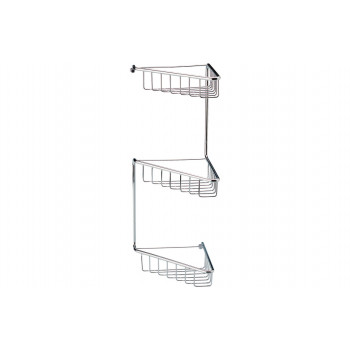 Elena 3-Tier Corner Shower Caddy - Chrome Elena 3-Tier Corner Shower Caddy - Chrome