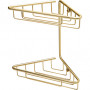 Elena 2-Tier Corner Shower Caddy - Brushed Brass
