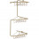 Elena 3-Tier Corner Shower Caddy - Brushed Brass