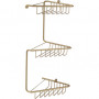 Elena 3-Tier Corner Shower Caddy - Brushed Brass
