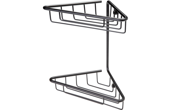 Elena 2-Tier Corner Shower Caddy - Black Elena 2-Tier Corner Shower Caddy - Black