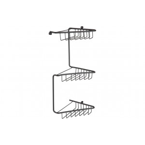 Elena 3-Tier Corner Shower Caddy - Black