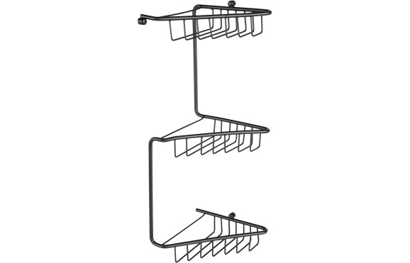 Elena 3-Tier Corner Shower Caddy - Black Elena 3-Tier Corner Shower Caddy - Black
