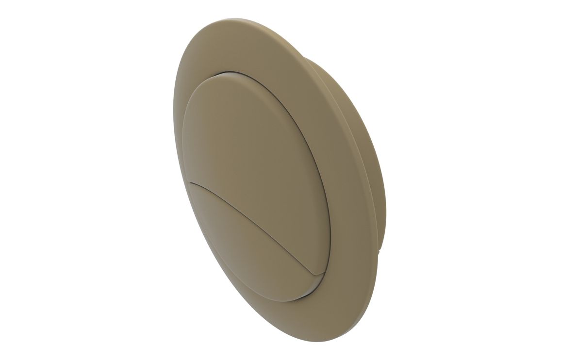 Dual Push Button Cover (Rod) - Brushed Brass