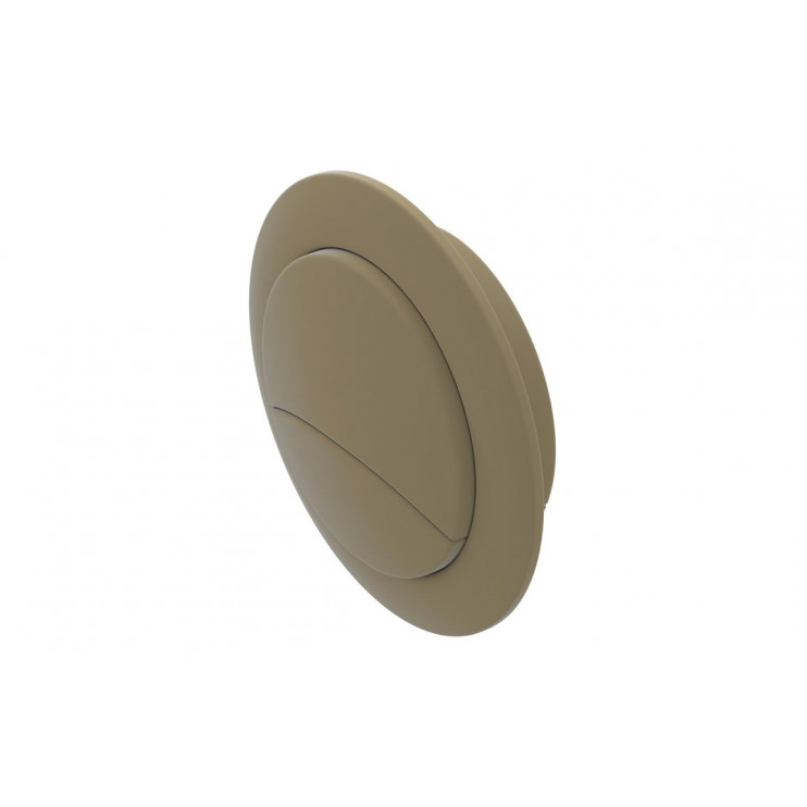 Dual Push Button Cover (Rod) - Brushed Brass