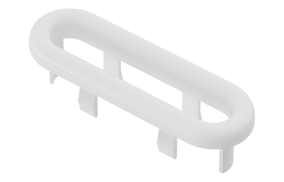 Oval Overflow Ring - White