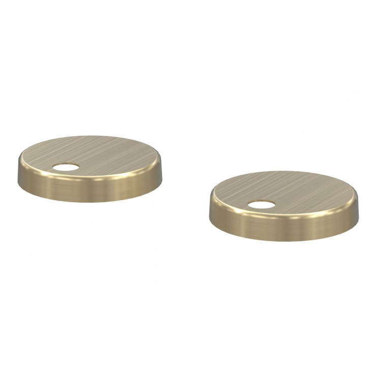 Sherbourne Toilet Seat Cover Caps - Brushed Brass