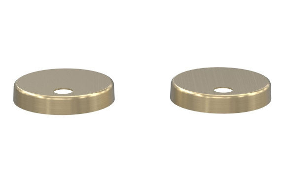 Sherbourne Toilet Seat Cover Caps - Brushed Brass