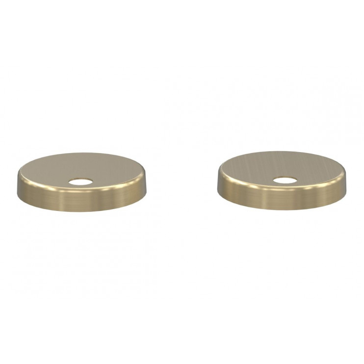 Sherbourne Toilet Seat Cover Caps - Brushed Brass