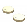 Sherbourne Toilet Seat Cover Caps - Brushed Brass
