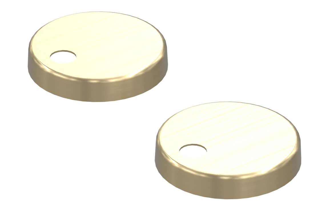 Sherbourne Toilet Seat Cover Caps - Brushed Brass