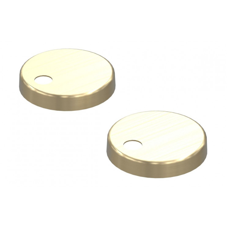 Sherbourne Toilet Seat Cover Caps - Brushed Brass