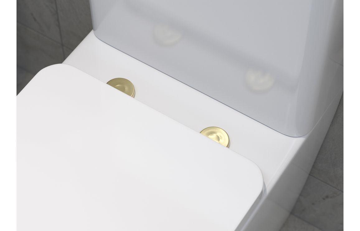 Sherbourne Toilet Seat Cover Caps - Brushed Brass
